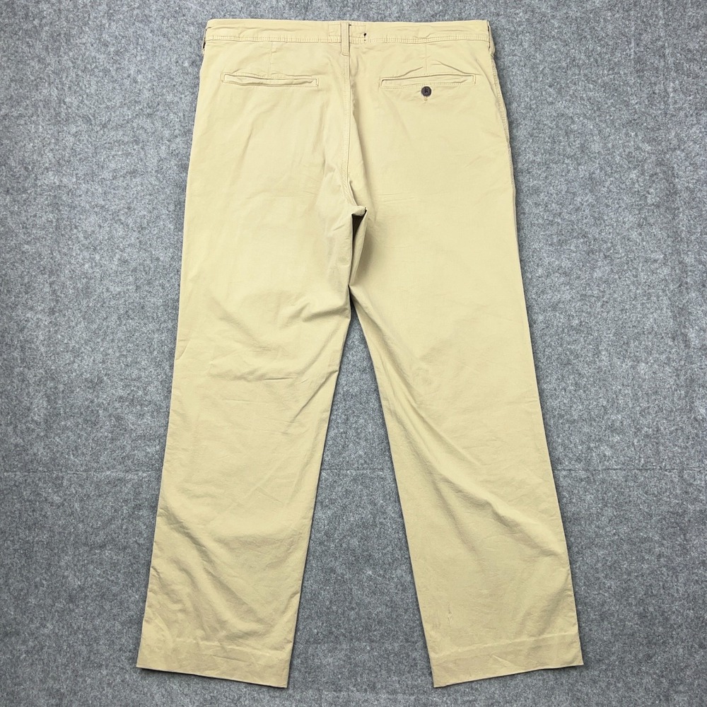 American Eagle Pants Mens 34x34 Tan Khaki Relaxed‎ Straight Chino Cotton Classic - Picture 8 of 12